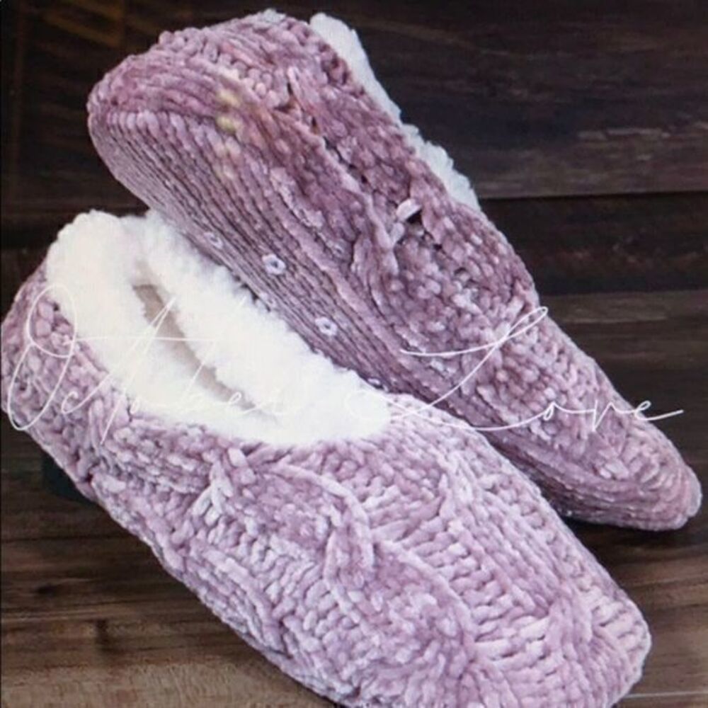 Nwot, Macchia di Ruggine Chenille Slippers